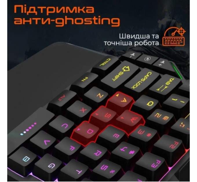 Meetion Клавіатура Meetion KB015 USB Black/Orange (MT-KB015-A)