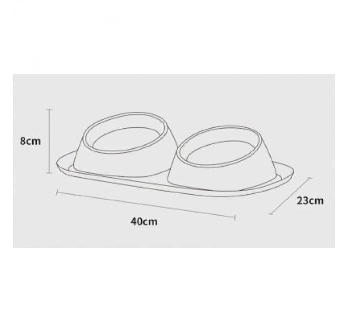 Lapka Посуд для котів Lapka Годівниця подвійна на підставці (LPK-25)