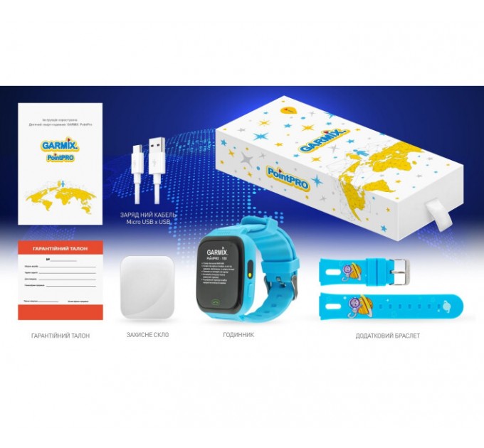 GARMIX Дитячий смарт-годинник Garmix PointPRO-100 WiFi Blue