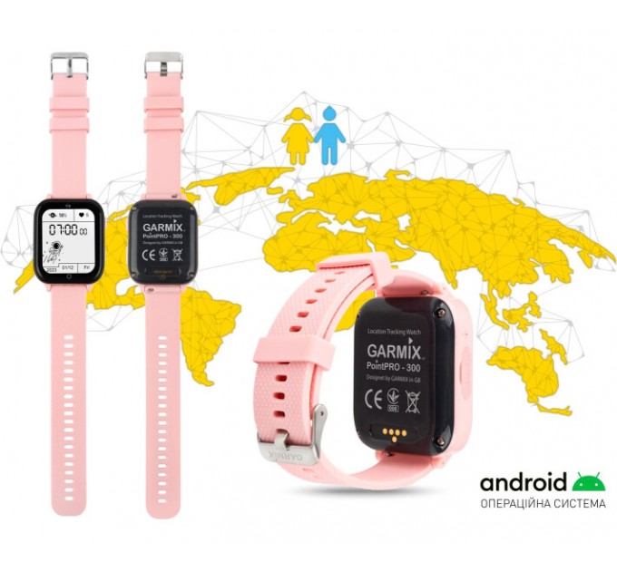 GARMIX Дитячий смарт-годинник Garmix PointPRO-300 4G/GPS/WiFi Pink