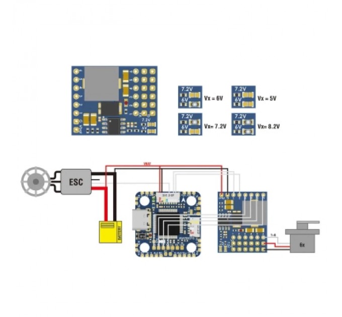 MATEK Плата розподілу живлення (PDB) MATEK SVPDB-8S (SVPDB8S)