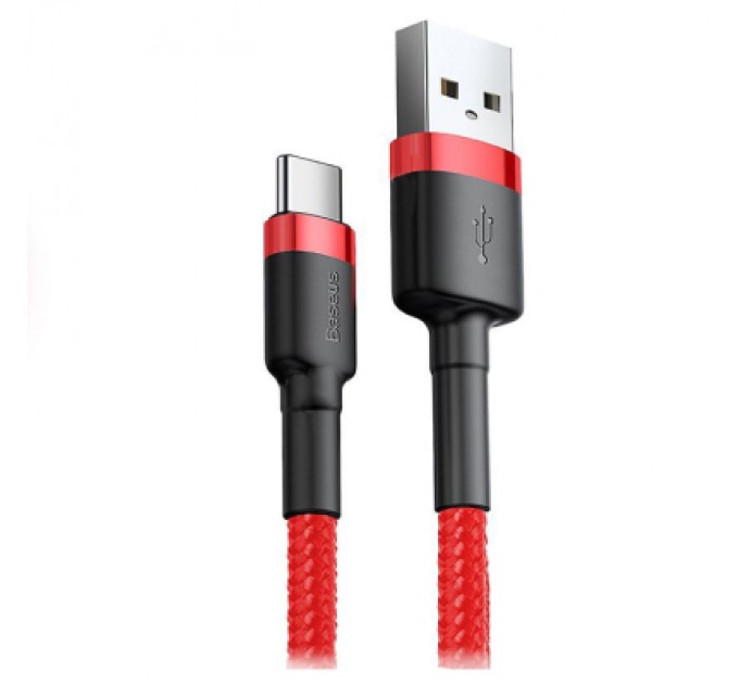 Baseus Дата кабель USB 2.0 AM to USB-C 0.5m 3A red Baseus (CATKLF-A09)