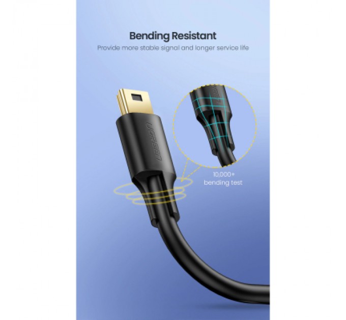 Ugreen Дата кабель USB 2.0 AM to Mini 5P 0.5m black Ugreen (10354)