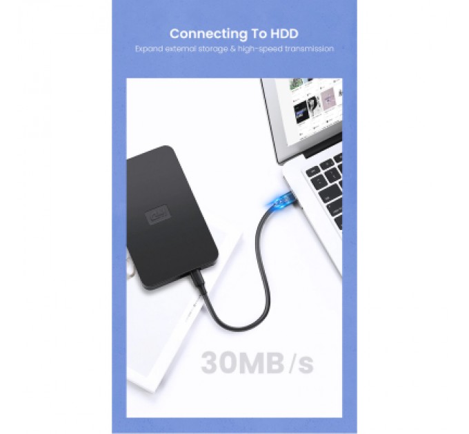 Ugreen Дата кабель USB 2.0 AM to Mini 5P 0.5m black Ugreen (10354)