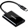 Ugreen Зчитувач флеш-карт Ugreen USB-C 3.1 to TF/SD CM265 Black (35622)