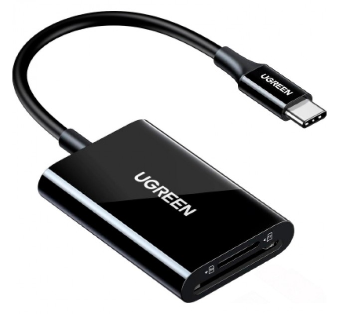 Ugreen Зчитувач флеш-карт Ugreen USB-C 3.1 to TF/SD CM265 Black (35622)