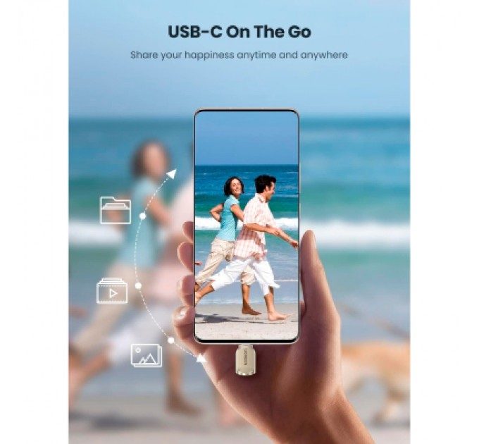 Ugreen Зчитувач флеш-карт Ugreen USB-C to TF 3.0 CM331 Light Golden (80124)