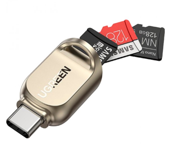 Ugreen Зчитувач флеш-карт Ugreen USB-C to TF 3.0 CM331 Light Golden (80124)