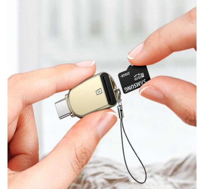 Ugreen Зчитувач флеш-карт Ugreen USB-C to TF 3.0 CM331 Light Golden (80124)