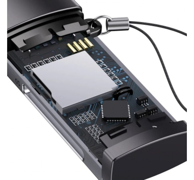Baseus Зчитувач флеш-карт Baseus USB to SD/TF gray (WKQX060013)