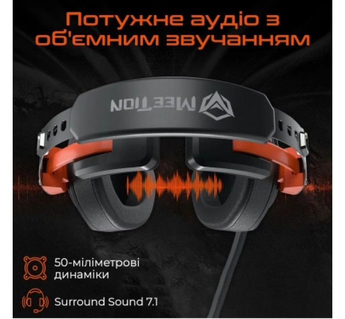 Meetion Навушники Meetion HP099 Black/Orange (MT-HP099-A)