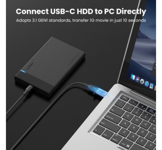 Ugreen Перехідник USB 3.0 AM to USB-C F gray Ugreen (50533)