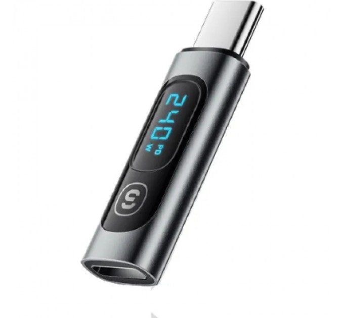 Essager Перехідник USB-C F to USB-C M digital display Essager (EZJTT-TX0G-P)