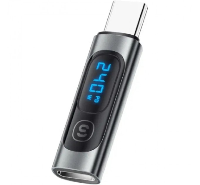 Essager Перехідник USB-C F to USB-C M digital display Essager (EZJTT-TX0G-P)