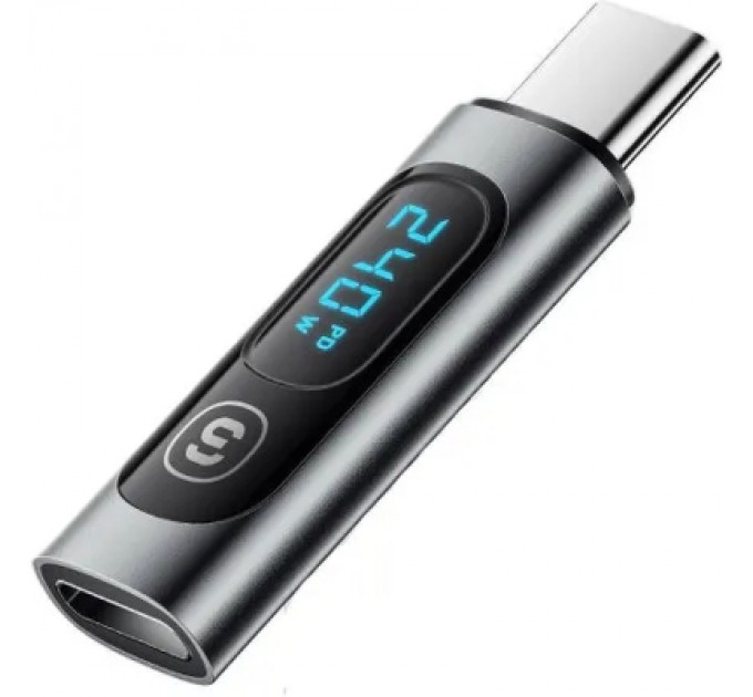 Essager Перехідник USB-C F to USB-C M digital display Essager (EZJTT-TX0G-P)