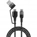 4smarts Кабель 4smarts 310 USB + USB Type-C - USB Type-C (M/M), 1.5 м, Black (4250774954856)