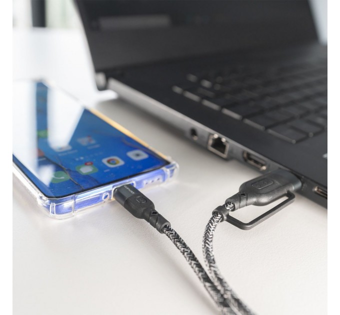 4smarts Кабель 4smarts 310 USB + USB Type-C - USB Type-C (M/M), 1.5 м, Black (4250774954856)