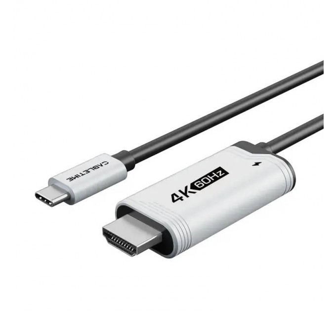 Cabletime Кабель Cabletime USB Type-C - HDMI (M/M), 4K, Ultra HD, PD100W, для Nintendo Switch 2 м, Black (CC17L)