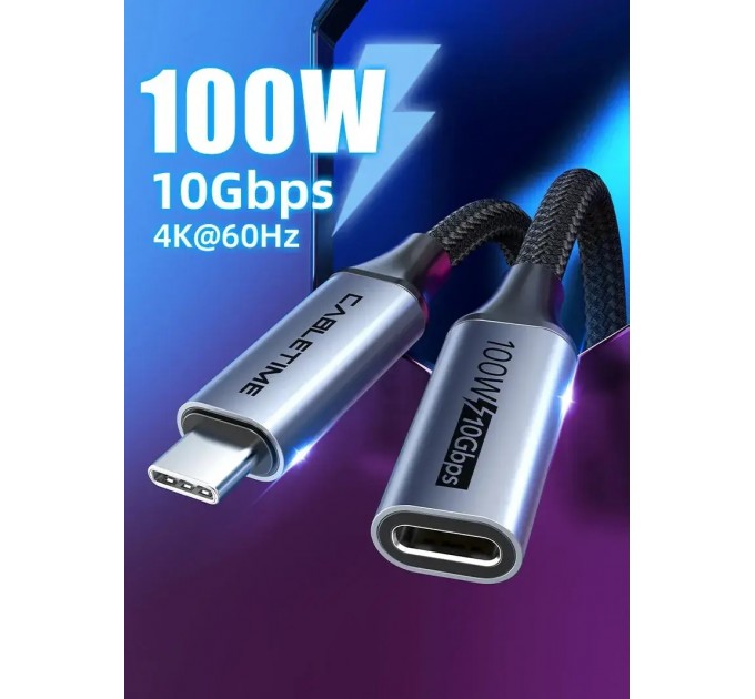 Cabletime Кабель Cabletime USB Type-C - USB Type-C (M/F) PD 100W, 0.5 м, White (CU21E)