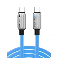 Кабель Cabletime USB Type-C - USB Type-C (M/M) PD 240W, 1 м, Blue (CU05H)