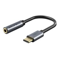 Кабель Cabletime USB Type-C - Audio 3.5 мм (M/F), 0.15 м, Black (CPA6G)