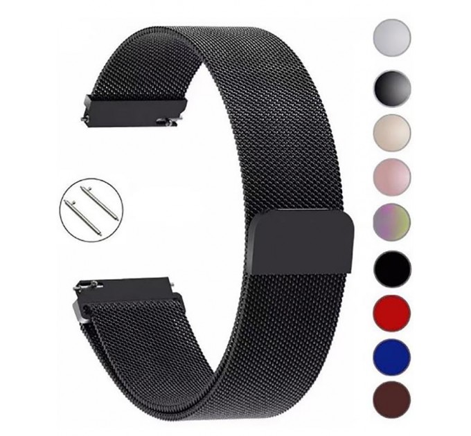 BeCover Ремінець BeCover Milanese Style для Xiaomi Amazfit Bip (20mm) Lite/Bip S Lite/GTR 42mm/GTS/TicWatch S2/TicWatch E/GTS 3/GTS 2 mini Gray (707681)