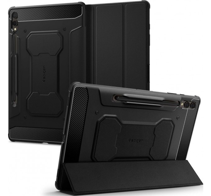 Spigen Чохол-книжка Spigen Rugged Armor Pro для Samsung Galaxy Tab S9+ 12.4 SM-X810/SM-X816 / Tab S10+ 12.4 SM-X820/SM-X826 Black (ACS06539)