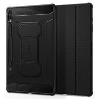 Чохол-книжка Spigen Rugged Armor Pro для Samsung Galaxy Tab S9+ 12.4 SM-X810/SM-X816 / Tab S10+ 12.4 SM-X820/SM-X826 Black (ACS06539)