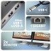 AXAGON Хаб концентратор AXAGON HMC-7HX2 USB-C 5Gbps DUAL 4K DISPLAY 7in1 hub, Grey