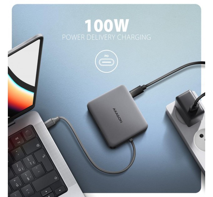 AXAGON Хаб концентратор AXAGON HMC-5HL USB-C 5Gbps SuperSpeed 5in1 hub, Grey