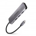 AXAGON Хаб концентратор AXAGON HMC-5 SuperSpeed USB-C COMBO 5in1 hub, Grey