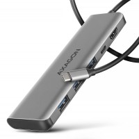 Хаб концентратор AXAGON HMC-5H USB-C 5Gbps 5in1 hub, Grey
