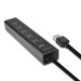 AXAGON Хаб AXAGON HUE-SA7BP USB3.0 CHARGING hub, 40cm USB-A cable, Black