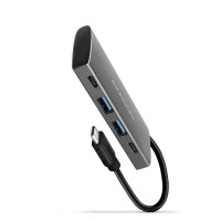 Хаб концентратор  AXAGON HMC-4G2 SuperSpeed ​​USB-C 10 Gbps SPEEDSTER 4, Grey