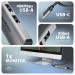 AXAGON Хаб концентратор AXAGON HMC-H3A USB-C 5Gbps STARTER 4in1 hub, Grey