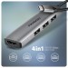 AXAGON Хаб концентратор AXAGON HMC-H3A USB-C 5Gbps STARTER 4in1 hub, Grey