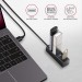 AXAGON Хаб AXAGON HUE-M1AL SuperSpeed USB-A MINI hub,  USB-A cable 120 cm, Black