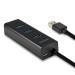 AXAGON Хаб AXAGON HUE-S2BL USB3.0 CHARGING hub, .2m Cable, MicroUSB Charging, Black