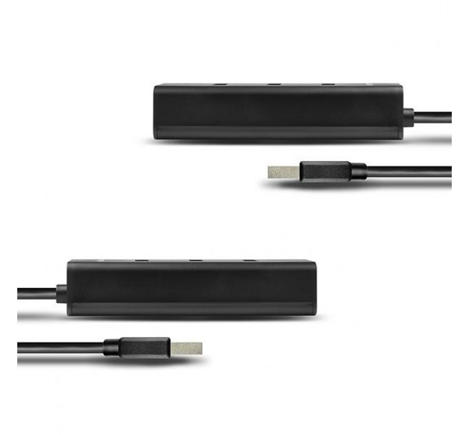 AXAGON Хаб AXAGON HUE-S2BL USB3.0 CHARGING hub, .2m Cable, MicroUSB Charging, Black