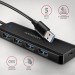 AXAGON Хаб AXAGON HUE-C1A USB-A 5Gbps TRAVEL hub,  20cm Type-A cable, Black