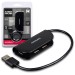 AXAGON Хаб AXAGON HUE-X4B USB READY hub, 20 cm USB-A cable, Black