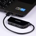 AXAGON Хаб AXAGON HUE-X4B USB READY hub, 20 cm USB-A cable, Black