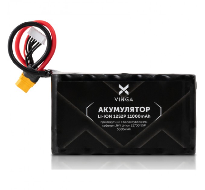 Vinga Акумуляторний блок Vinga Li-Ion 12S2P 11000mAh з балансувальним дротом (V12S2P-22000MAH)