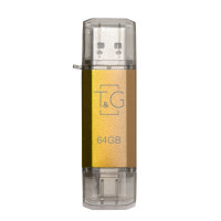 Флеш-накопичувач USB 64GB Type-C T&G 009 Star Series Gold (TG009TC-64GGD)