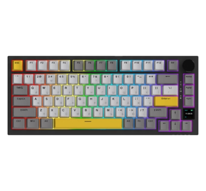 Ajazz Клавіатура Ajazz AK820 Pro Flying Fish Switch Black RGB USB/Wireless/Bluetooth UA Black (AK820PRO-FF-BGY)