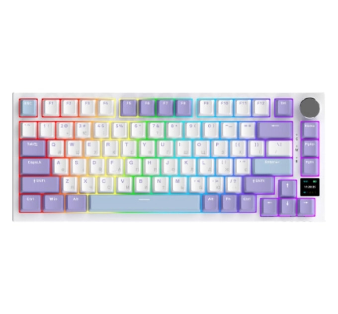 Ajazz Клавіатура Ajazz AK820 Pro Flying Fish Switch Purple RGB USB/Wireless/Bluetooth UA Purple (AK820PRO-FF-PWB)