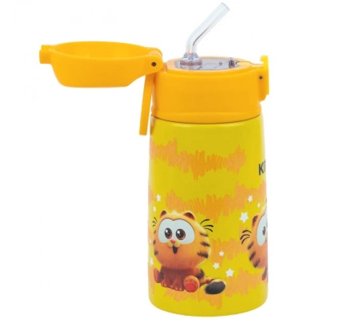 Kite Поїльник-непроливайка Kite Garfield термос з трубочкою 400 мл (GF25-1261)