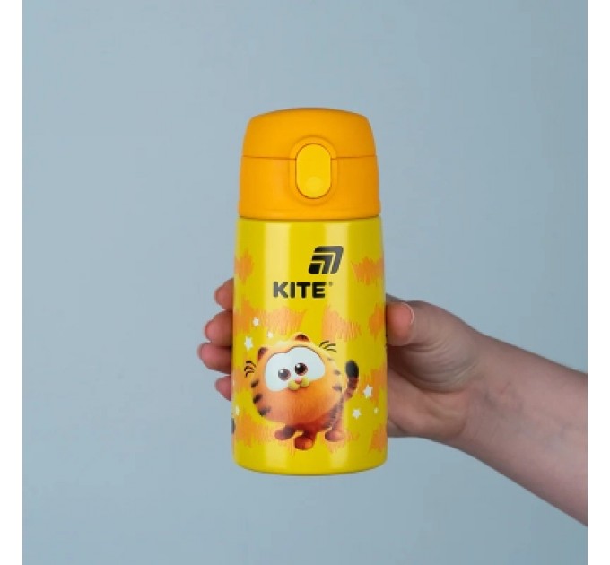 Kite Поїльник-непроливайка Kite Garfield термос з трубочкою 400 мл (GF25-1261)