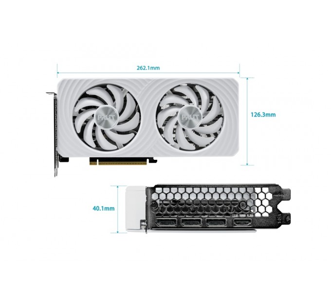 Palit Відеокарта GF RTX 5060 Ti 16GB GDDR7 White OC Palit (NE7506TU19T1-GB2061M)