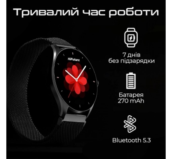 HIFuture Смарт-годинник HiFuture aura 2 silver (aura2.silver)